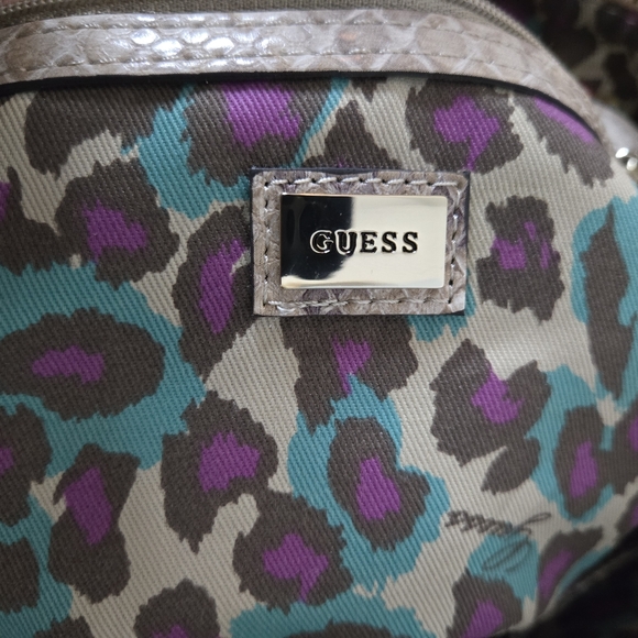 Guess Snake Print Satchel - Brown and Tan - Picture 10 of 11